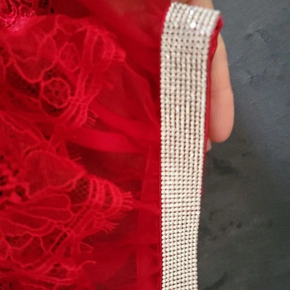 Victoria's secret shine strap garter and stockings. Valentine's day. XS small.